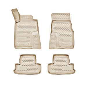 Ford Mustang Floor Mats - Omac - Rubber TPE - Beige - '10-'14